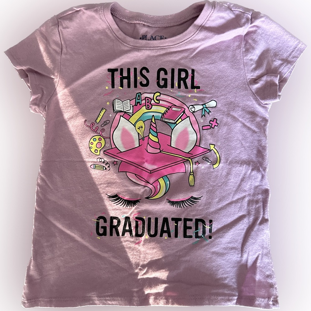 Girls purple graduation shirt